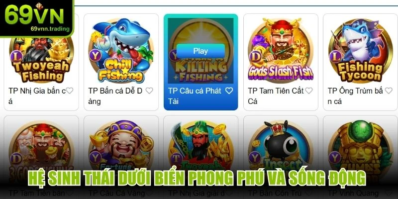 Hệ sinh thái dưới biển phong phú và sống động theo cấp độ